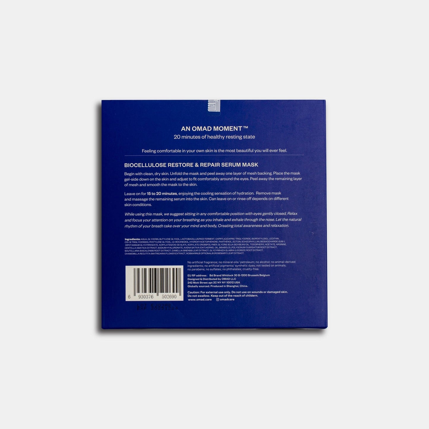 OMAD Biocellucose Restore and Repair Serum Sheet Masks 100 PC OMAD