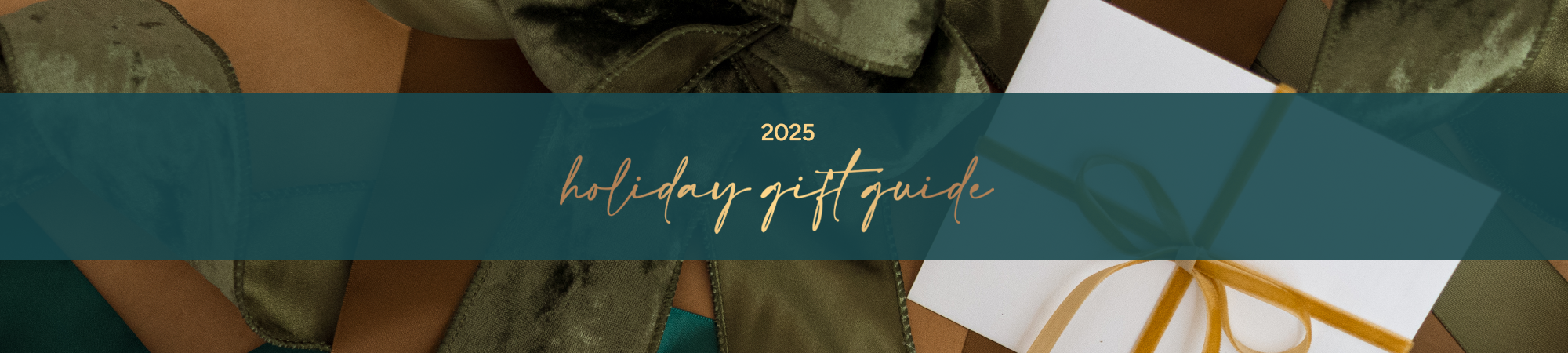 2025 holiday gift guide with decorative elements