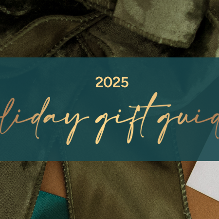 2025 holiday gift guide with decorative elements