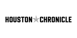 The logo for the Houston Chronicle, featuring the words 'HOUSTON CHRONICLE' in bold black letters with a gray star between them, on a plain white background.