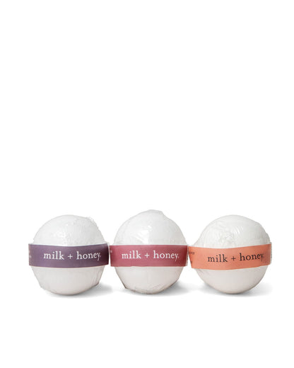 Bath Bomb Trio Bath Bomb milk + honey 