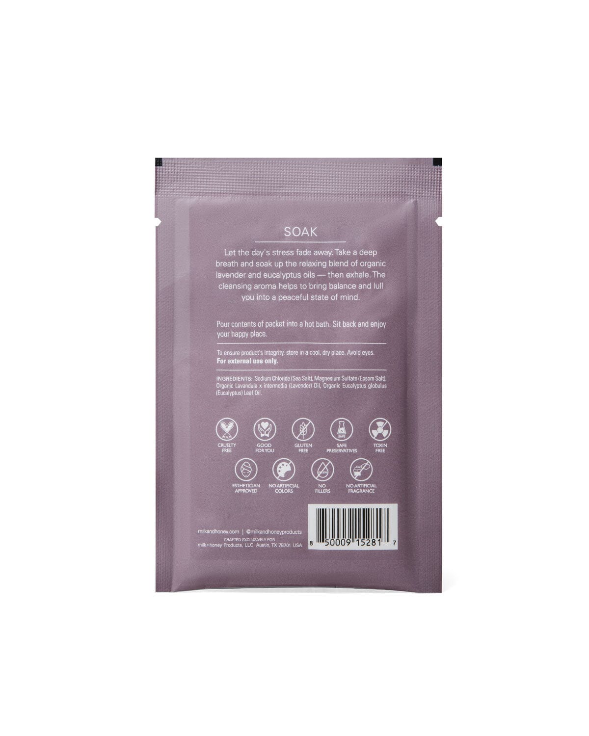 Bath Soak No. 08 Packets Bath Soak milk + honey 