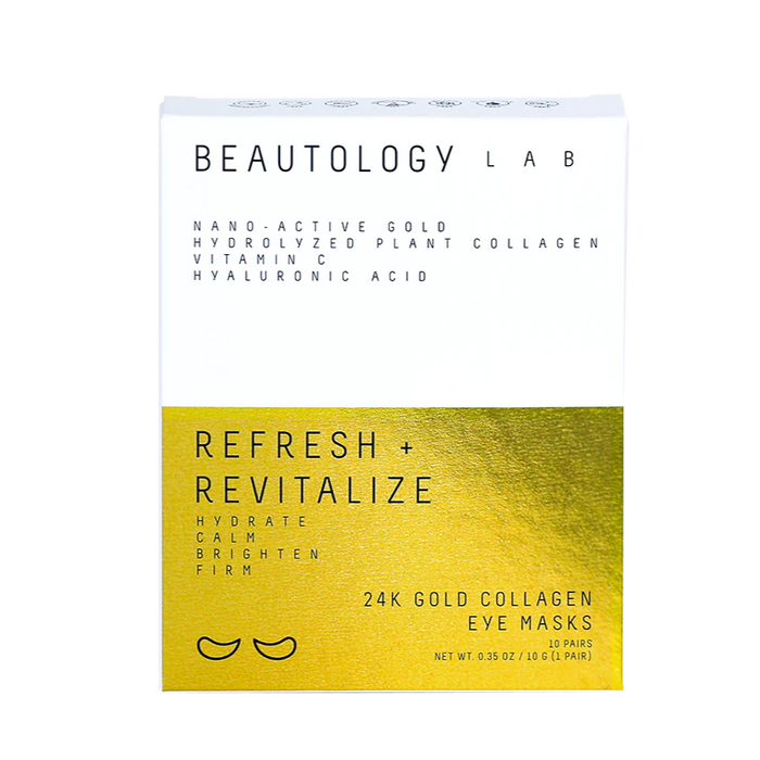 Beautology Lab 24K Gold Collagen Eye Masks 100 PC Beautology Lab 10 Pairs 