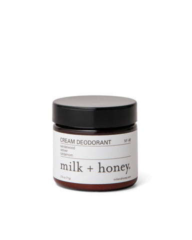 Cream Deodorant No. 46 Deodorant milk + honey Nº 46: Sandalwood, Vetiver, Cardamom 2.5 oz 
