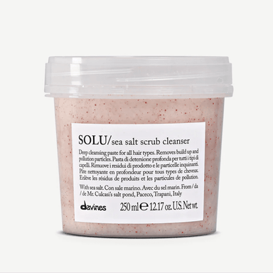 Essential Solu Sea Salt Scrub Cleanser 100 PC Davines 250 ml 8 oz 