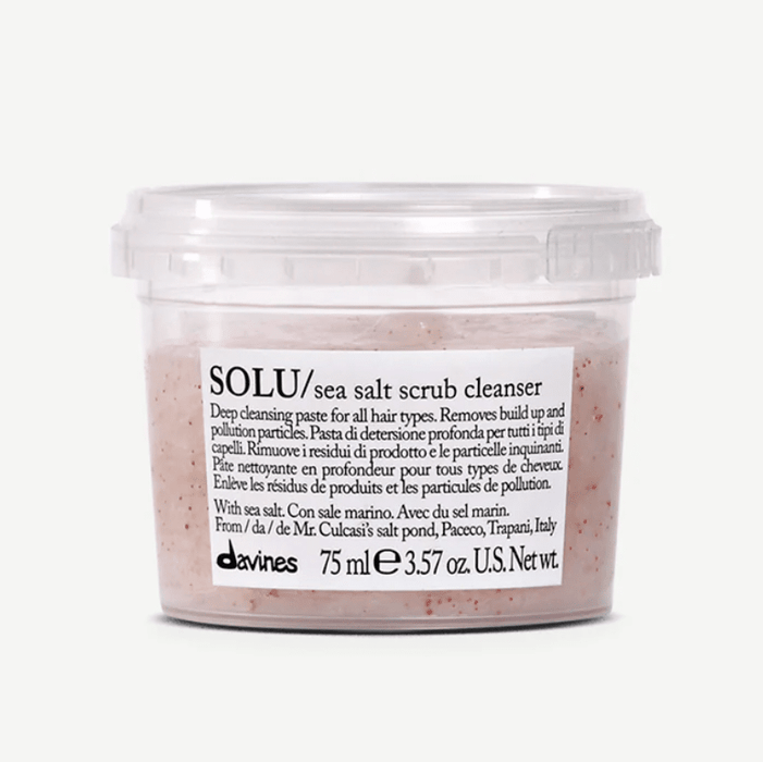 Essential Solu Sea Salt Scrub Cleanser 100 PC Davines 75 ml 3 oz 