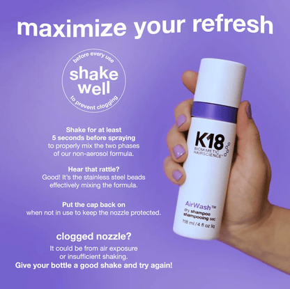 K18 Air Wash Dry Shampoo dry shampoo K18 