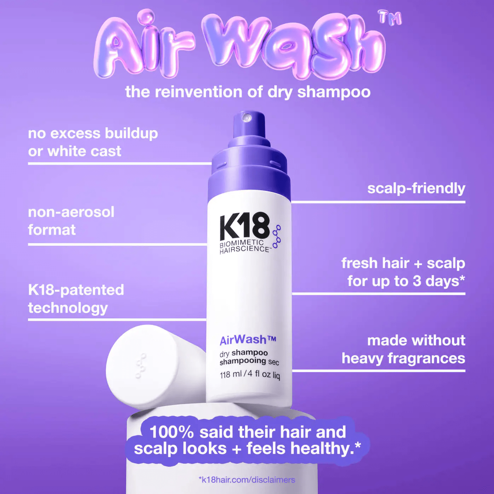 K18 Air Wash Dry Shampoo dry shampoo K18 