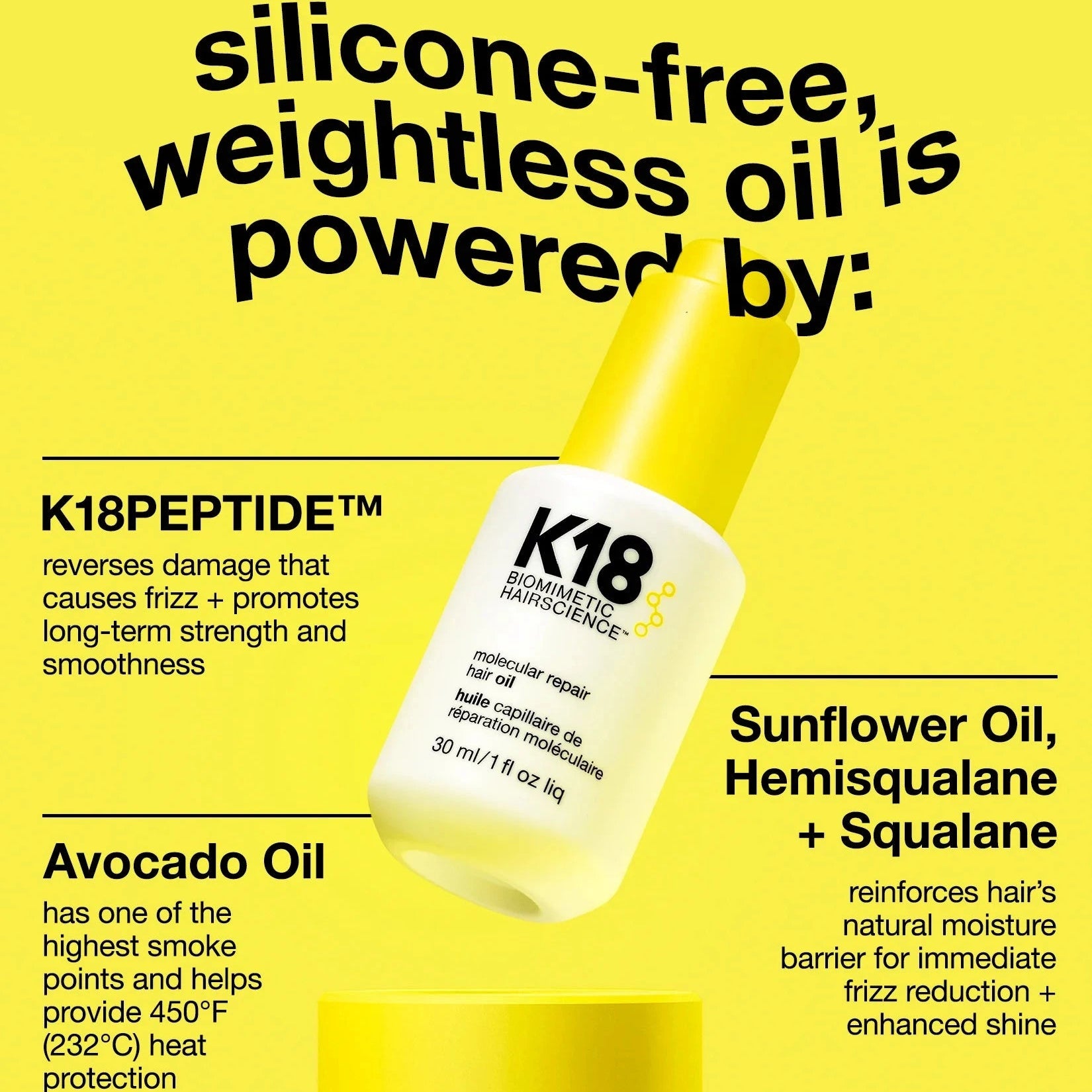 K18 Molecular Repair Hair Oil Hair Treatment K18 