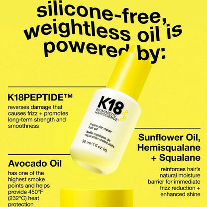 K18 Molecular Repair Hair Oil Hair Treatment K18 