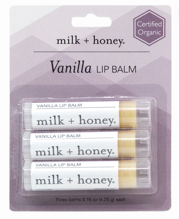 Lip Balm 3-Pack 100 PC milk + honey Vanilla 3pk 