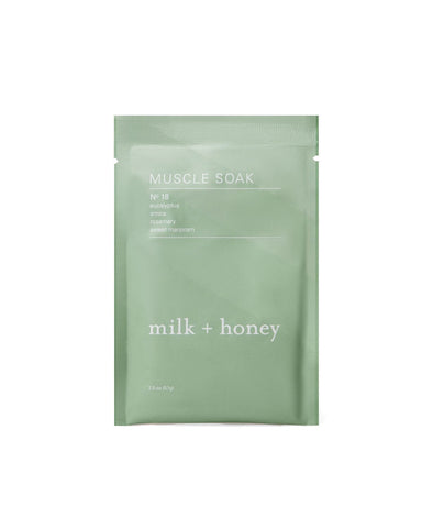 Muscle Soak, Nº 18 Packets Bath Soak milk + honey 2 oz Single-Use Packet 