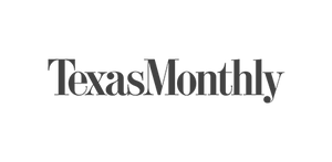 The Texas Monthly logo in a dark gray serif typeface centered on a plain white background.