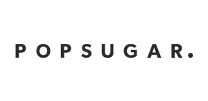 Popsugar logo in black text on a white background