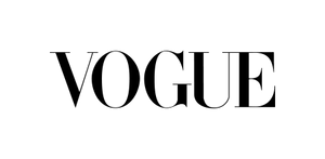 The word 'VOGUE' appears in large black serif letters centered on a plain white background.
