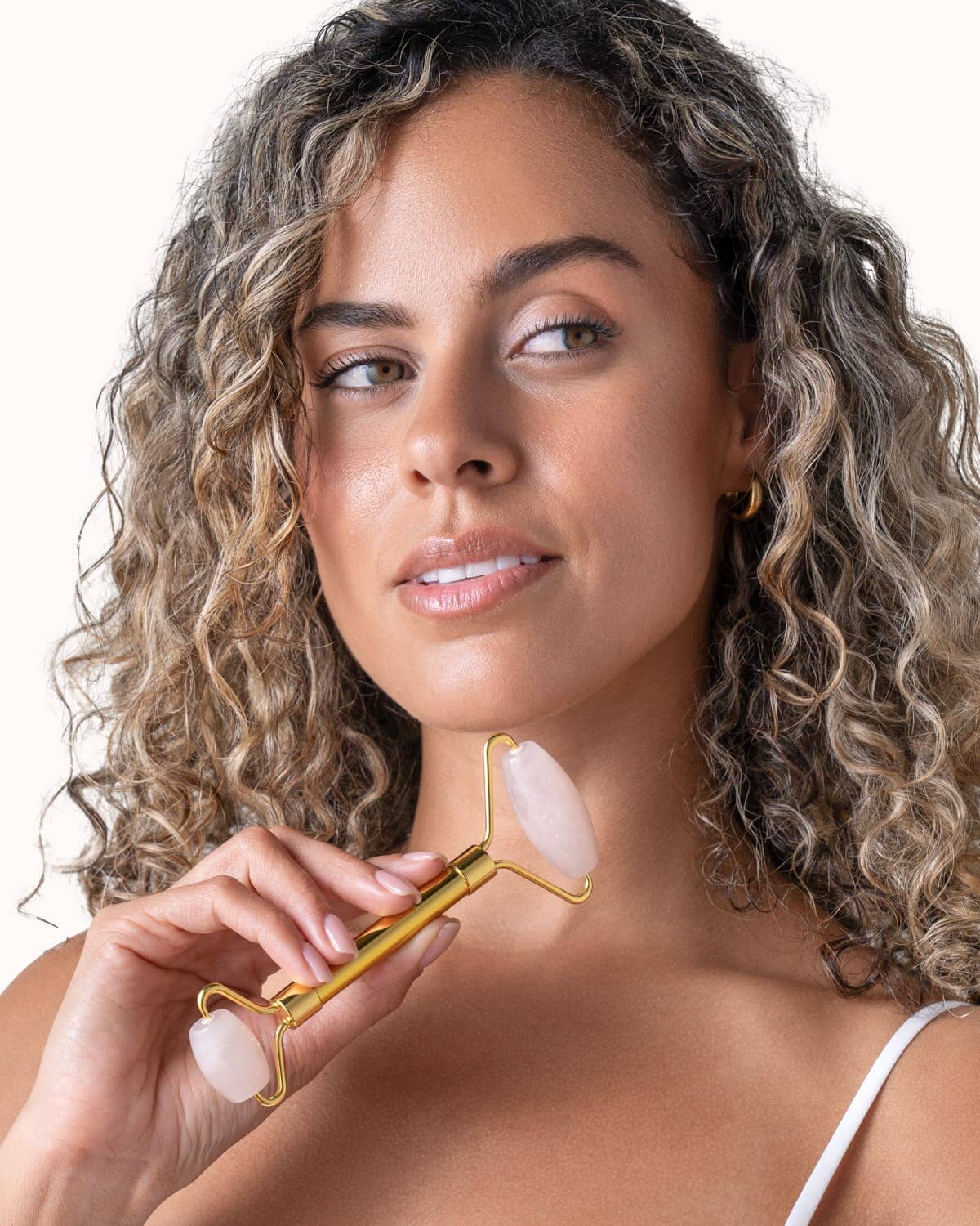 Rose Quartz Facial Roller Tools milk + honey 