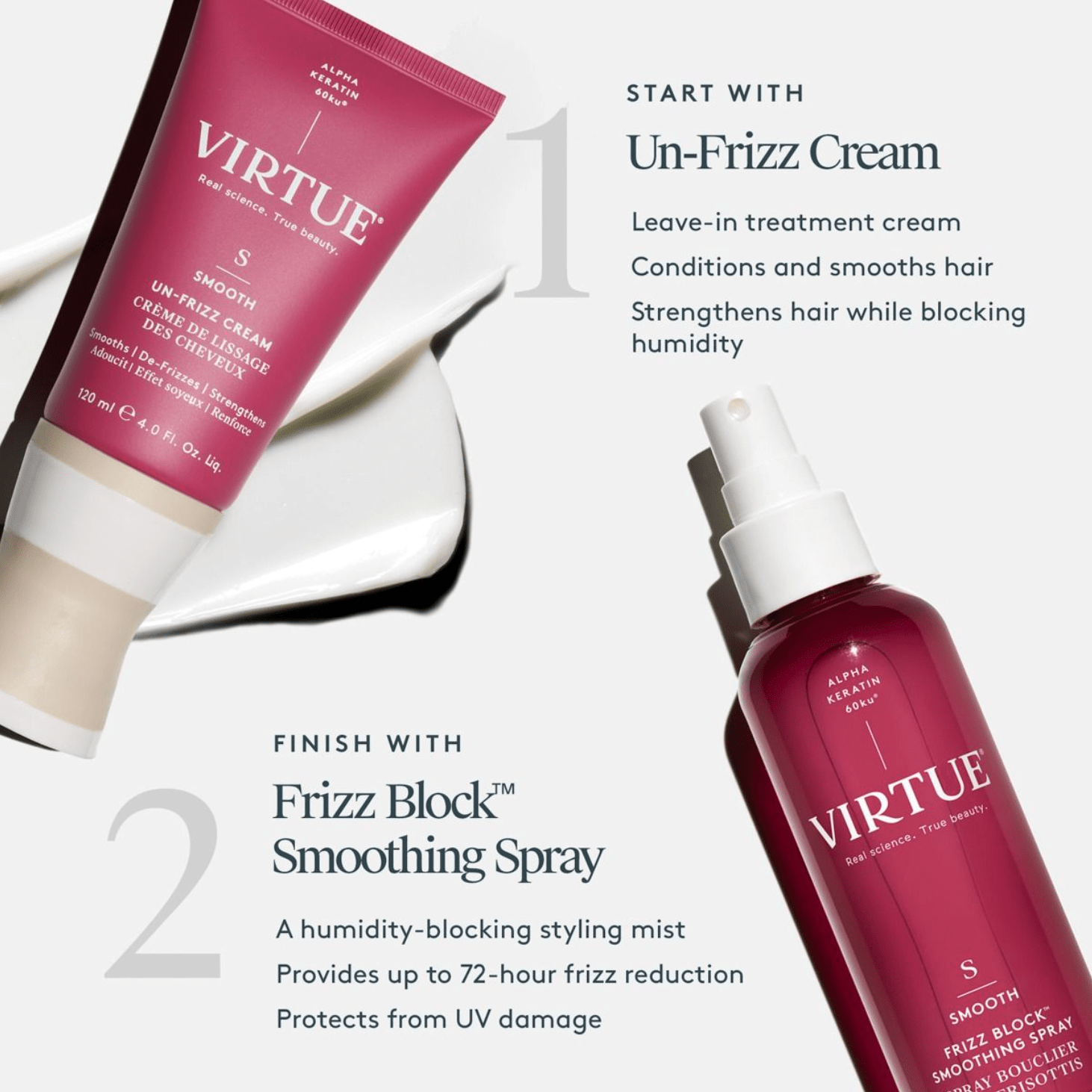 Virtue® Frizz Block Smoothing Spray Hair Styling Virtue Labs 
