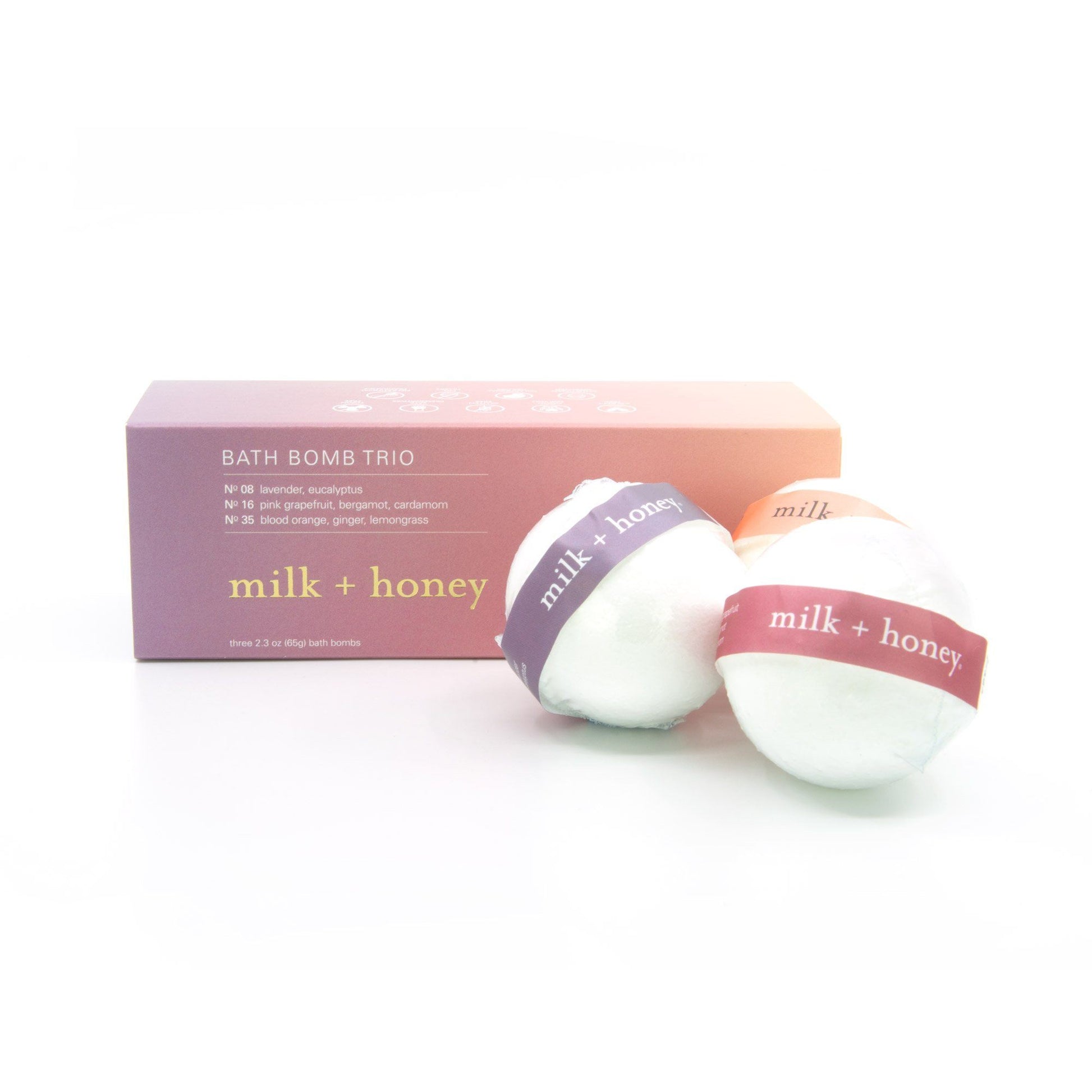 Bath Bomb Trio 100 PC milk + honey 