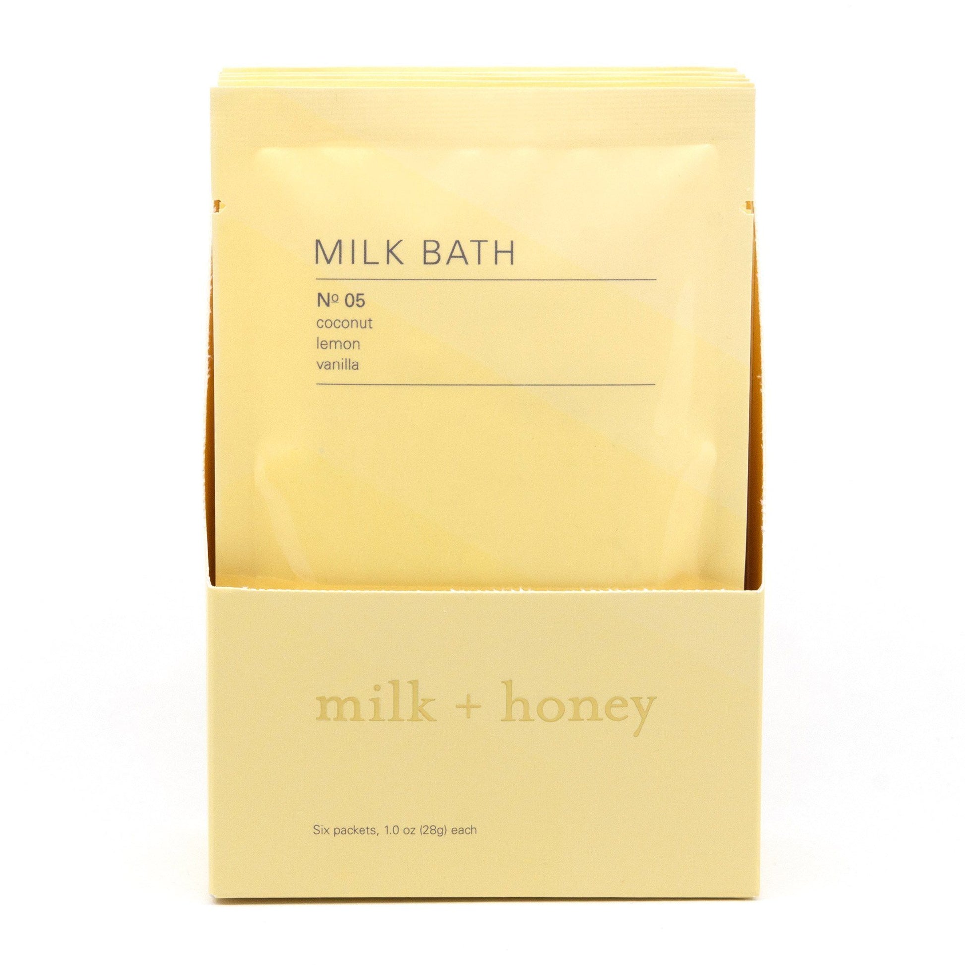 Milk Bath, Nº 05 Packets milk + honey Case Set of Six (1 oz) Packets 
