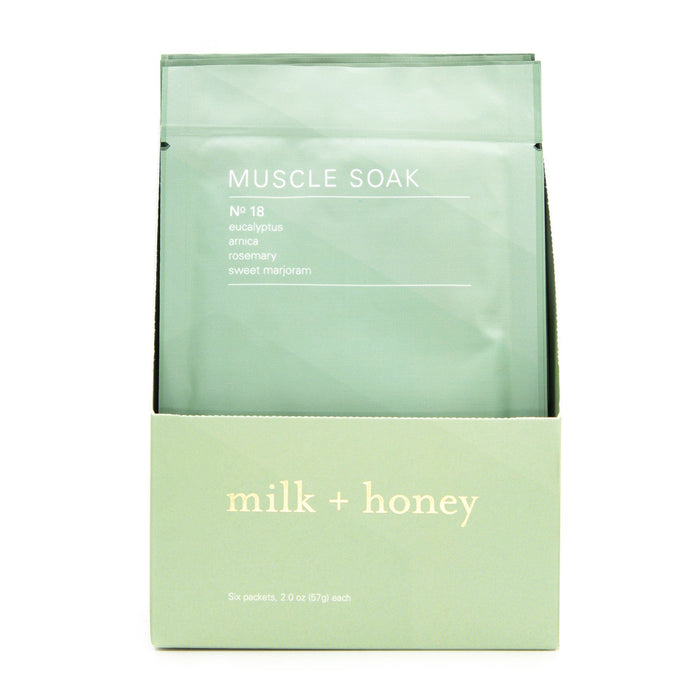 Muscle Soak Packets Bath Soak milk + honey Case Set of Six (2.0 oz) Packets 