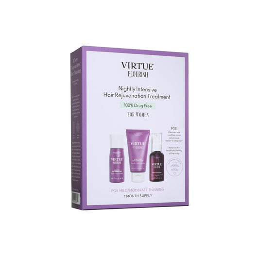 Virtue® Flourish Hair Rejuvenation Treatment 100% Drug Free Hair Treatments Virtue Labs 1 Month Supply