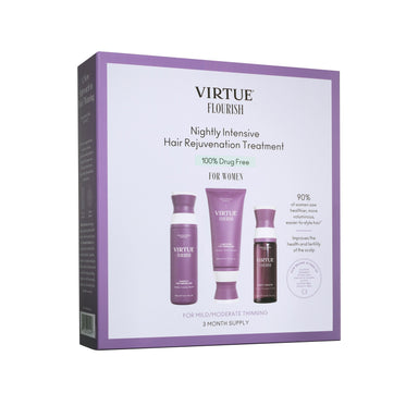 Virtue® Flourish Hair Rejuvenation Treatment 100% Drug Free Hair Treatments Virtue Labs 3 Month Supply 